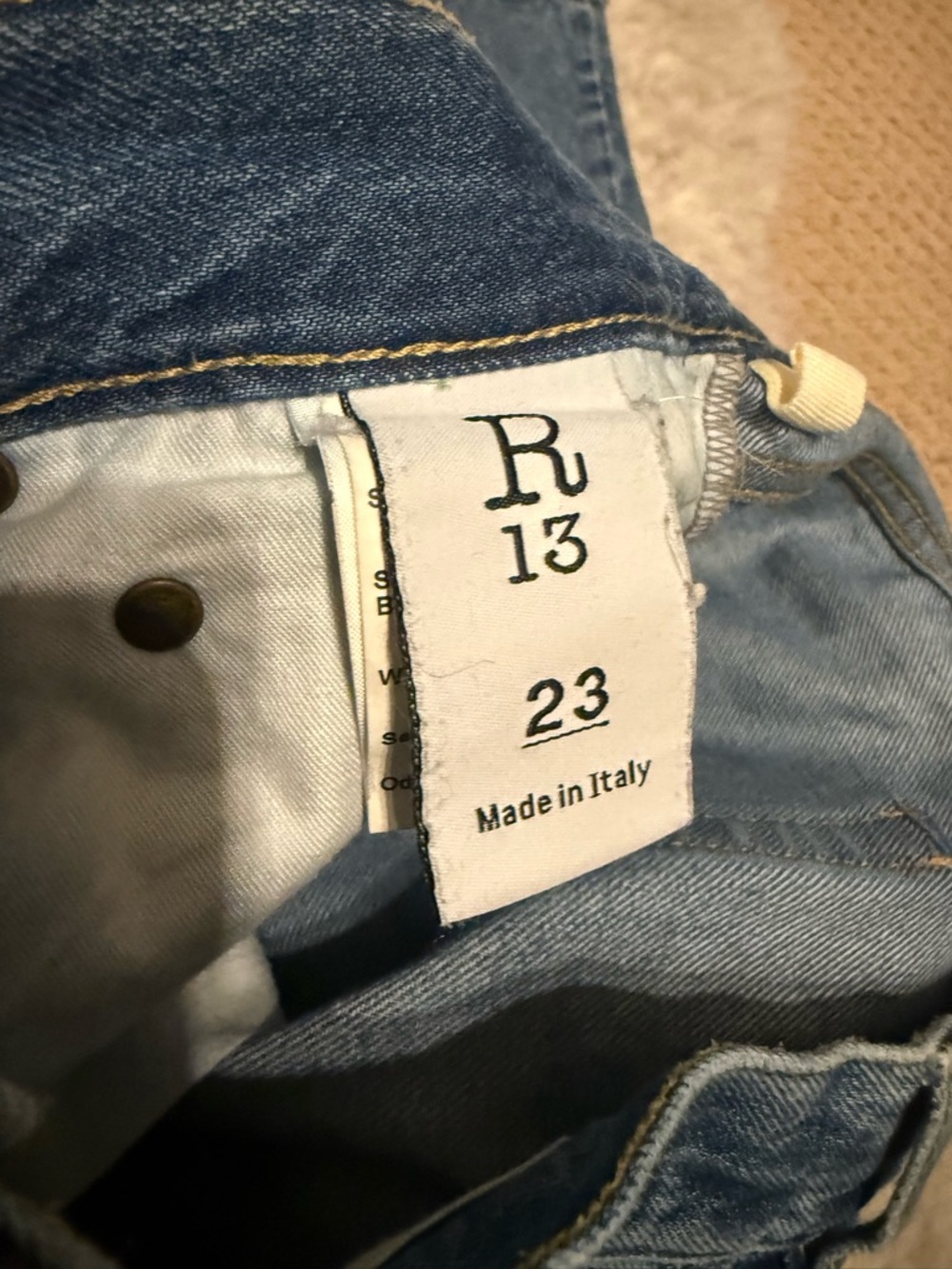 R13 Boyfriend Jeans Size 23 - Picture 11 of 13